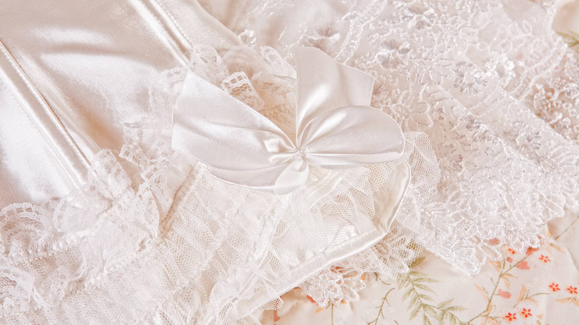 White wedding lingerie set for women