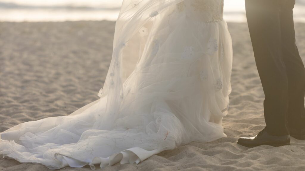 corsican wedding and beach ceremony